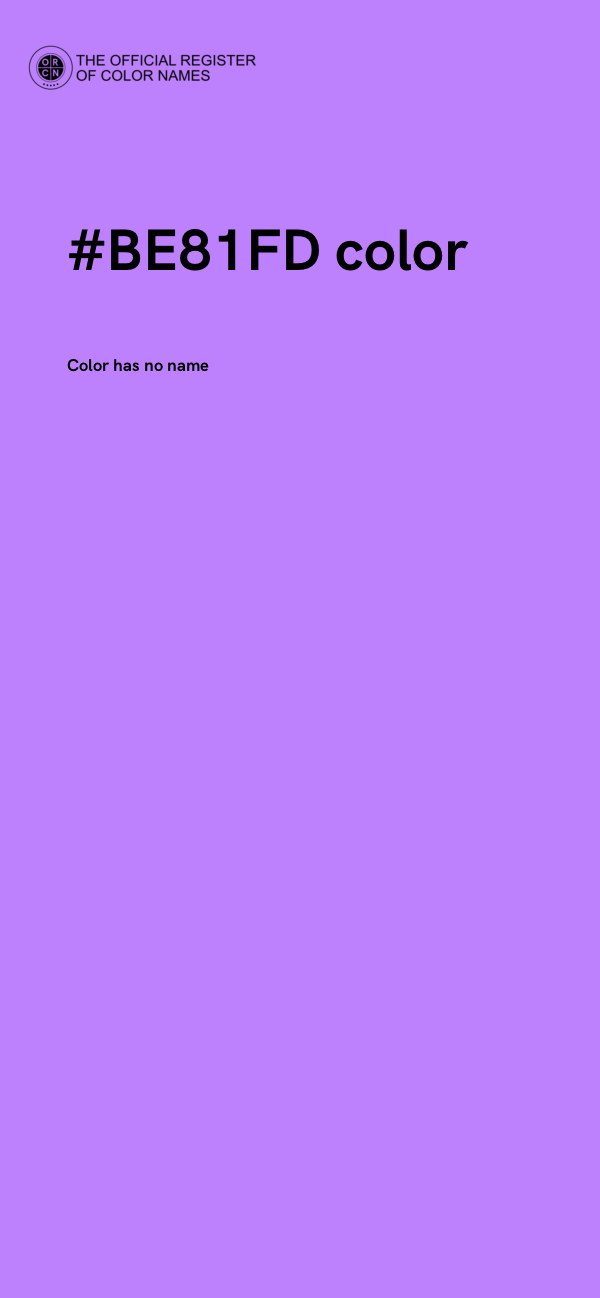 #BE81FD color image