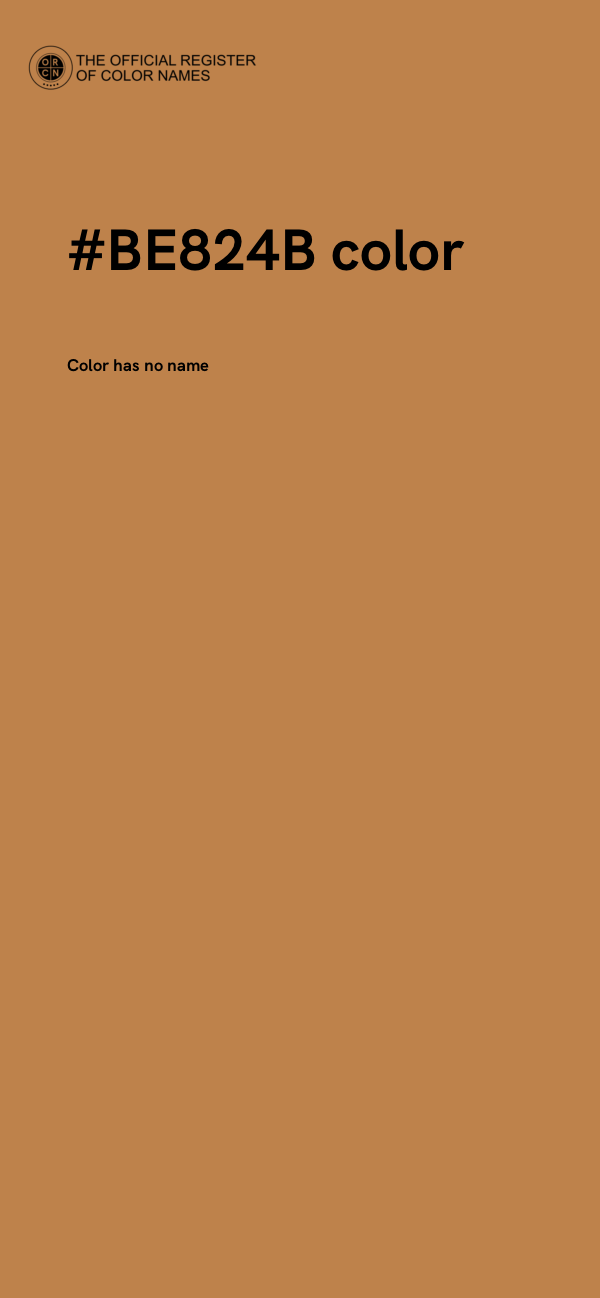 #BE824B color image