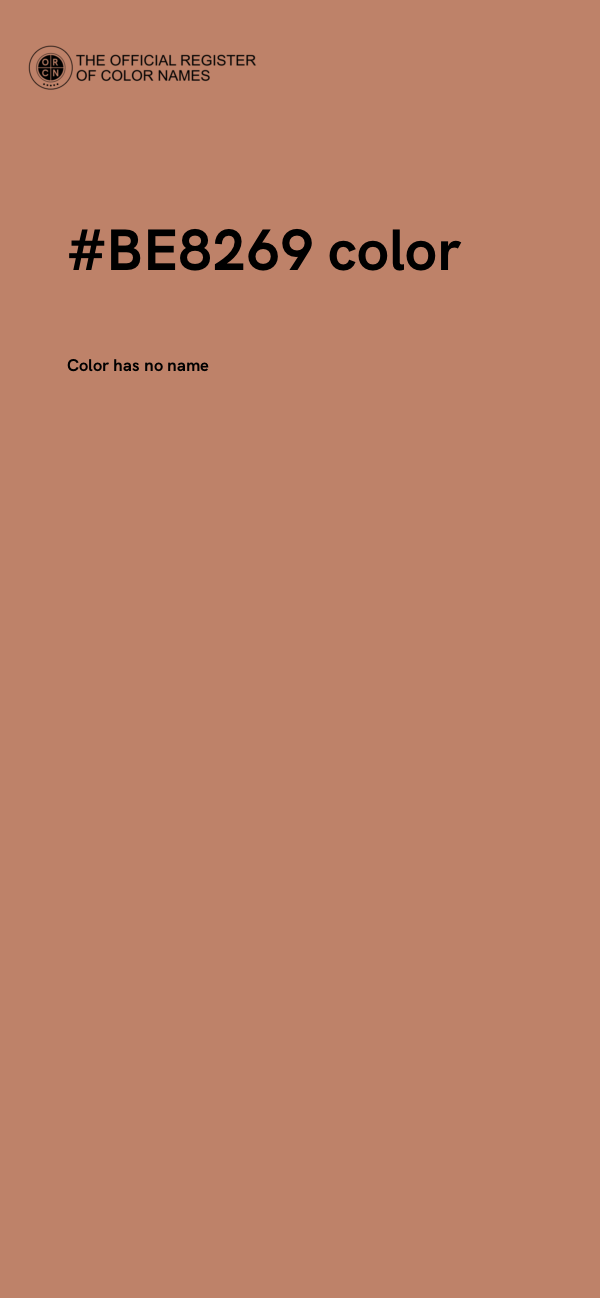 #BE8269 color image