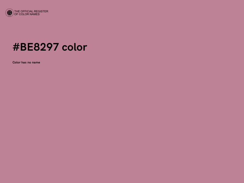 #BE8297 color image