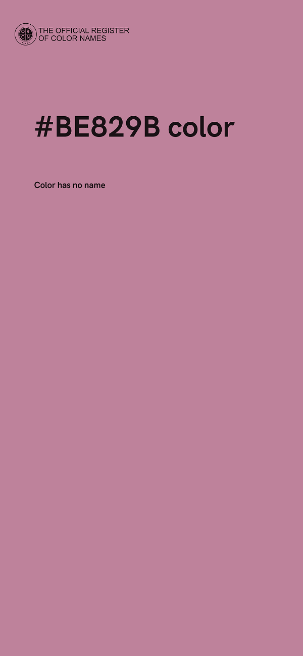 #BE829B color image