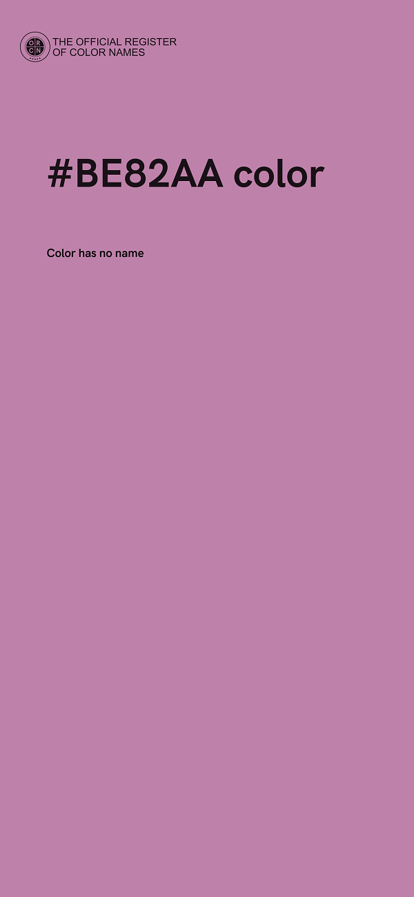 #BE82AA color image