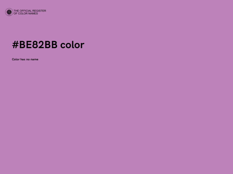 #BE82BB color image