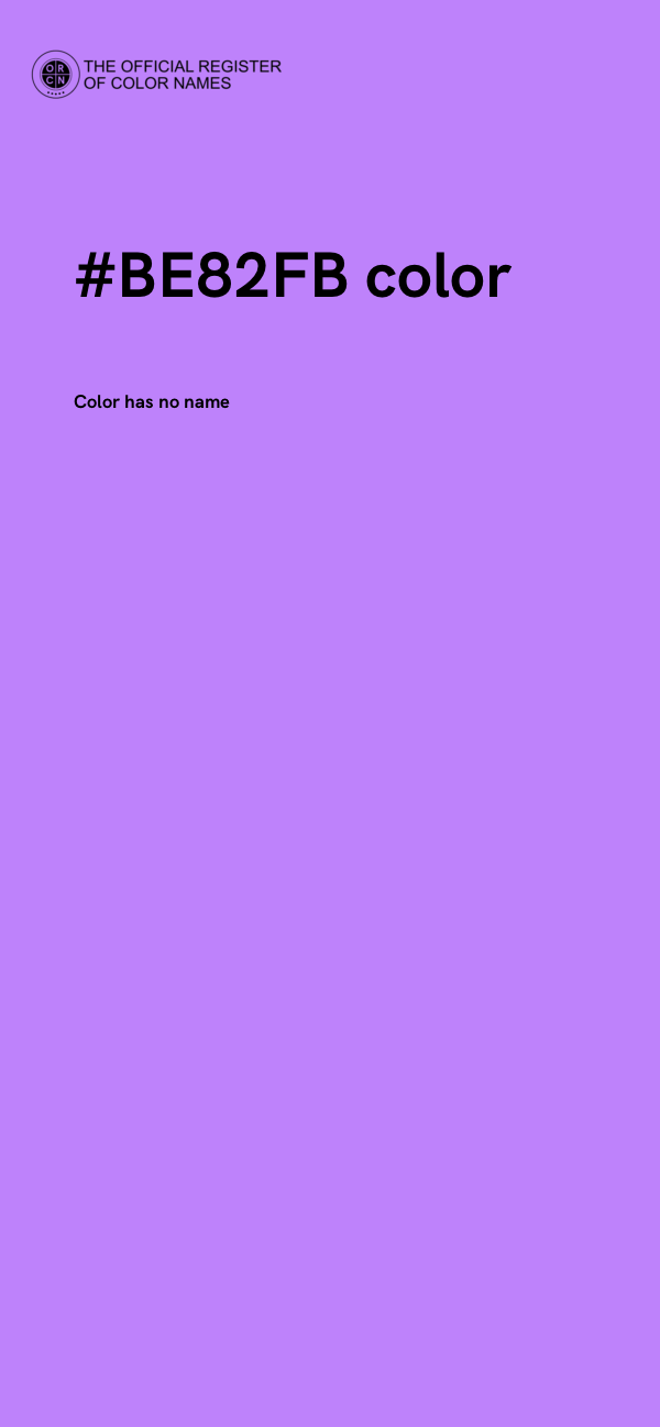 #BE82FB color image