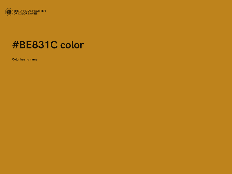 #BE831C color image