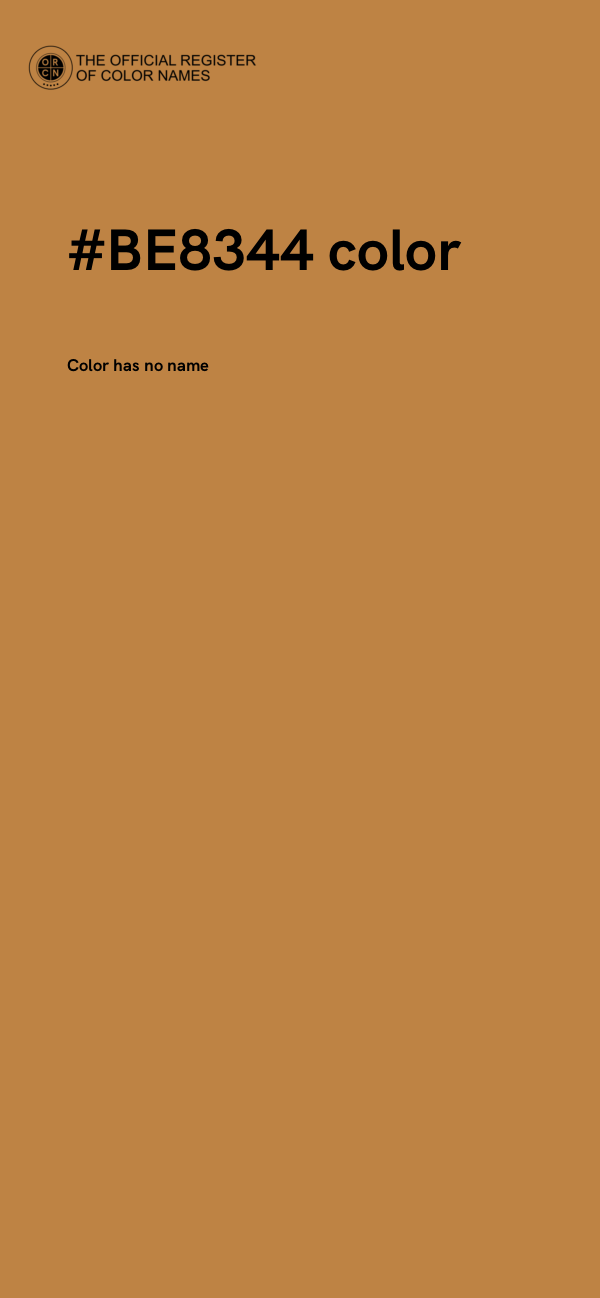 #BE8344 color image
