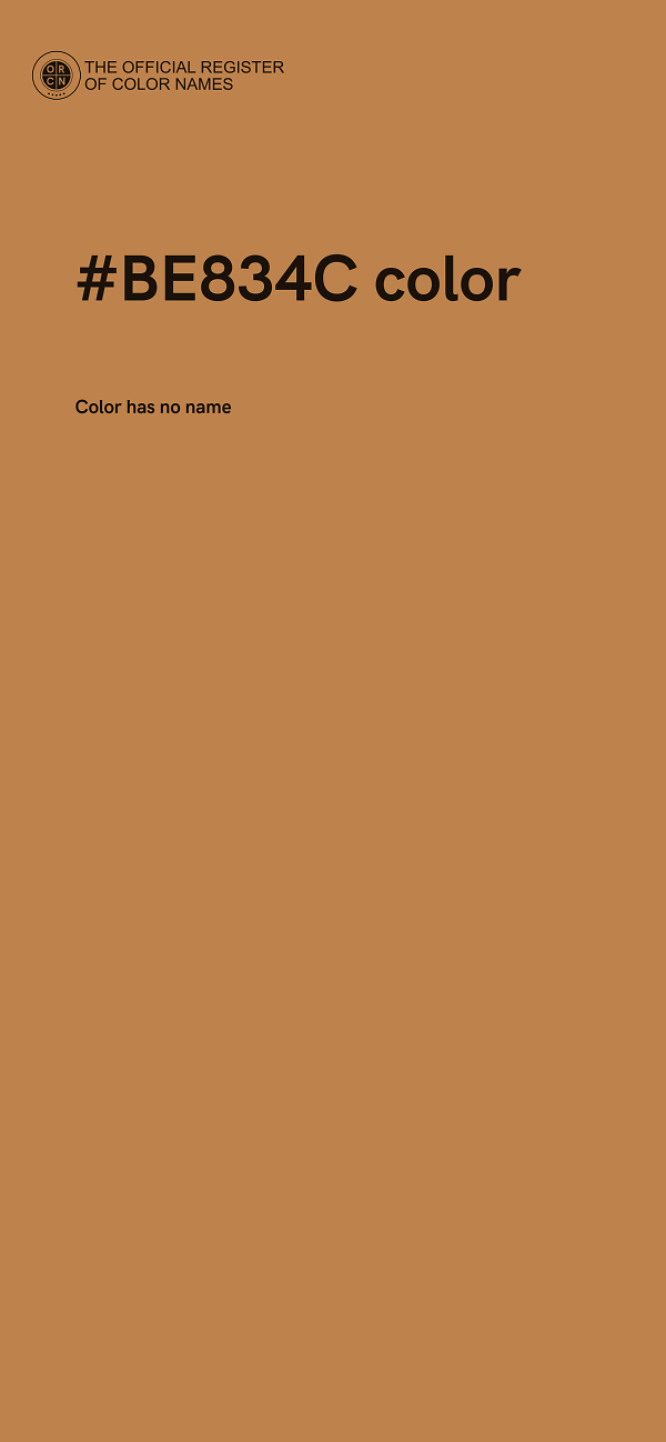 #BE834C color image