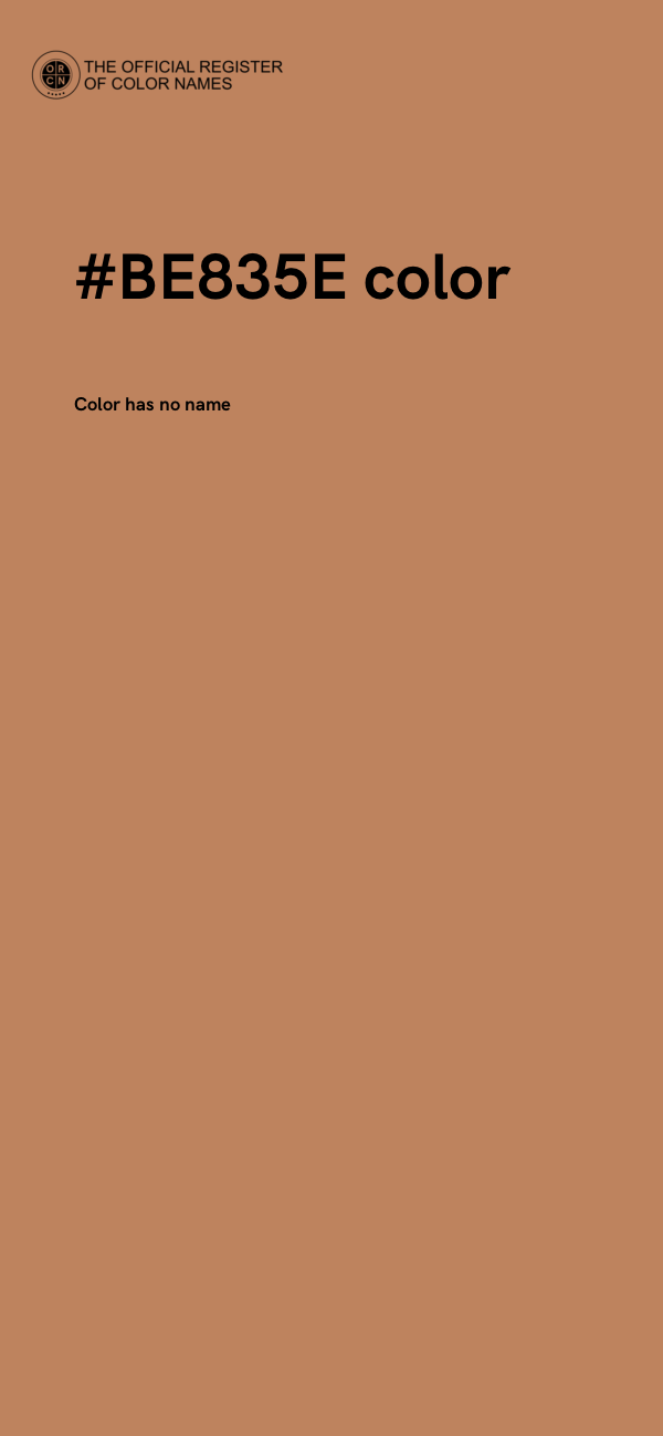 #BE835E color image