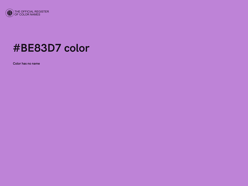 #BE83D7 color image