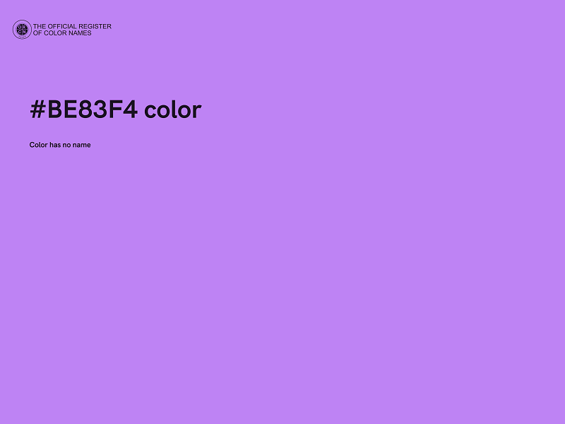 #BE83F4 color image