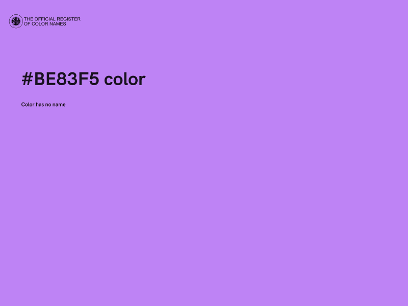 #BE83F5 color image
