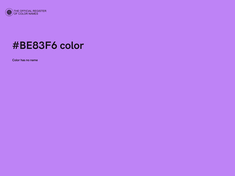 #BE83F6 color image