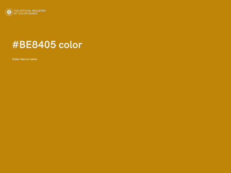 #BE8405 color image