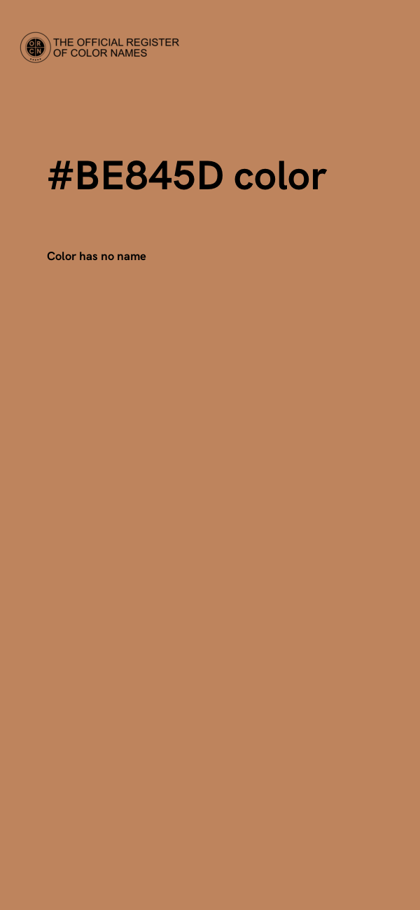 #BE845D color image