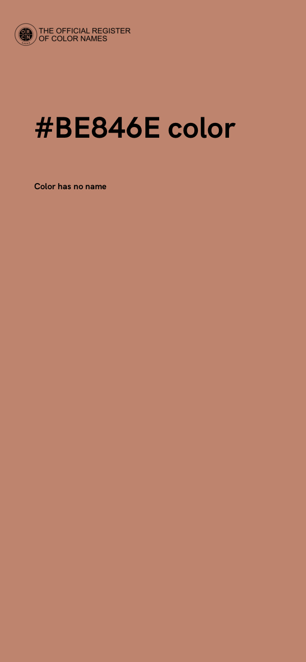 #BE846E color image