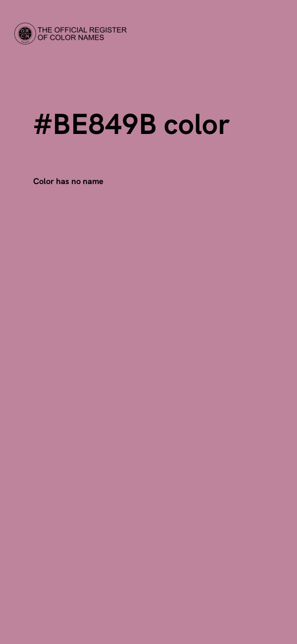 #BE849B color image