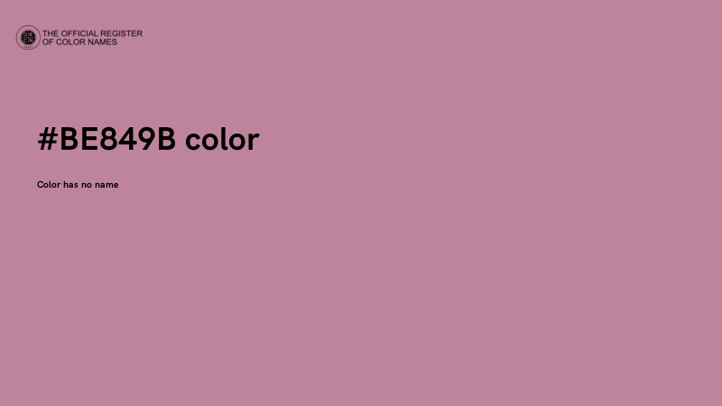 #BE849B color image