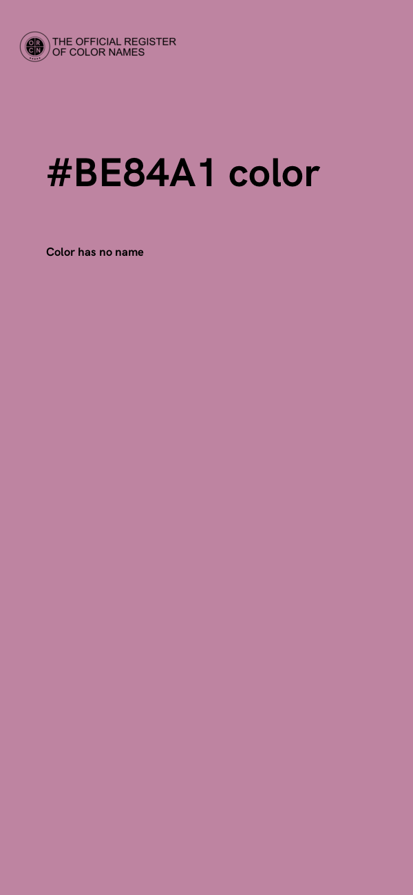 #BE84A1 color image