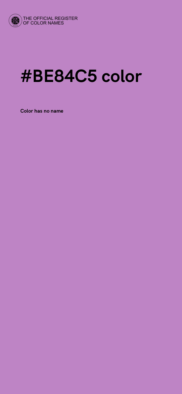 #BE84C5 color image