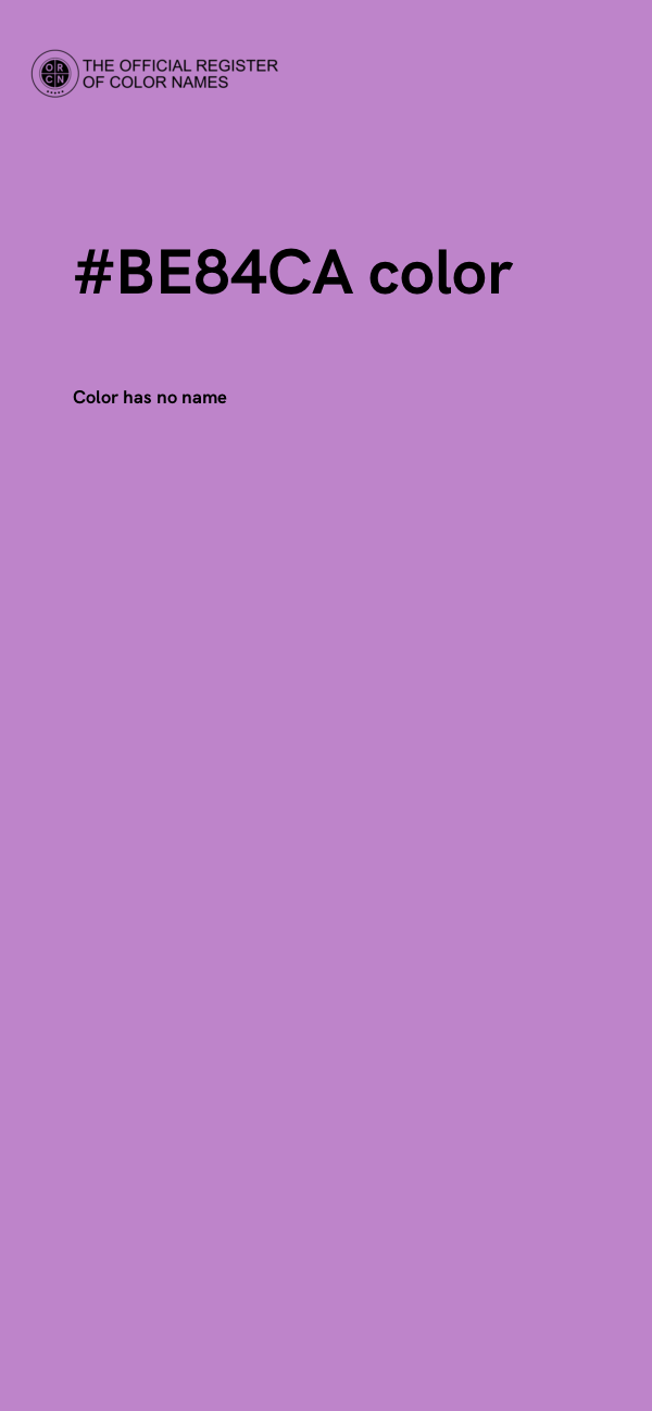 #BE84CA color image