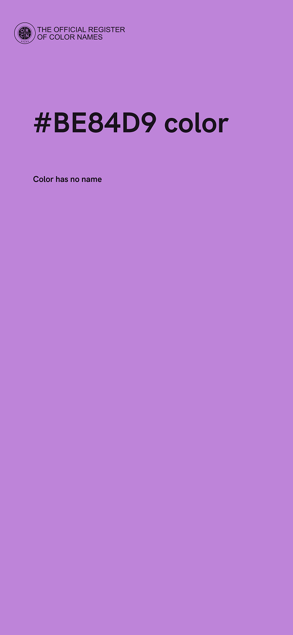 #BE84D9 color image