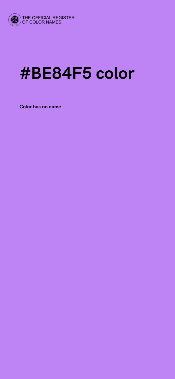 #BE84F5 color image