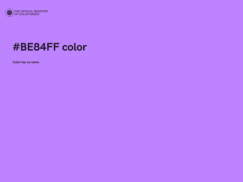 #BE84FF color image