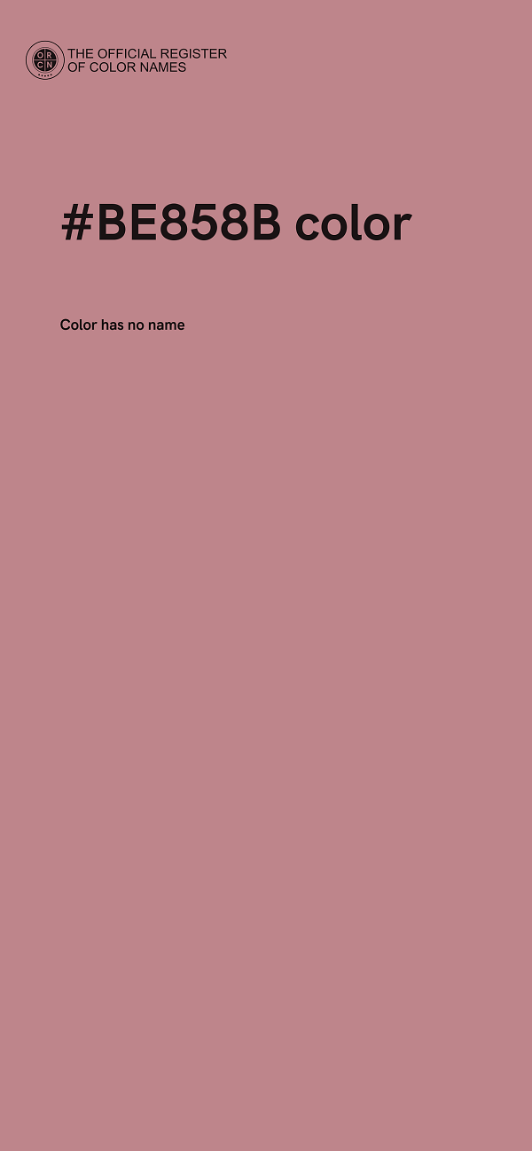 #BE858B color image