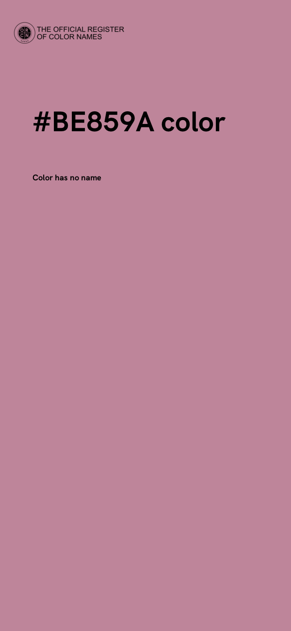 #BE859A color image