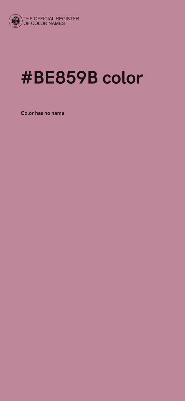 #BE859B color image