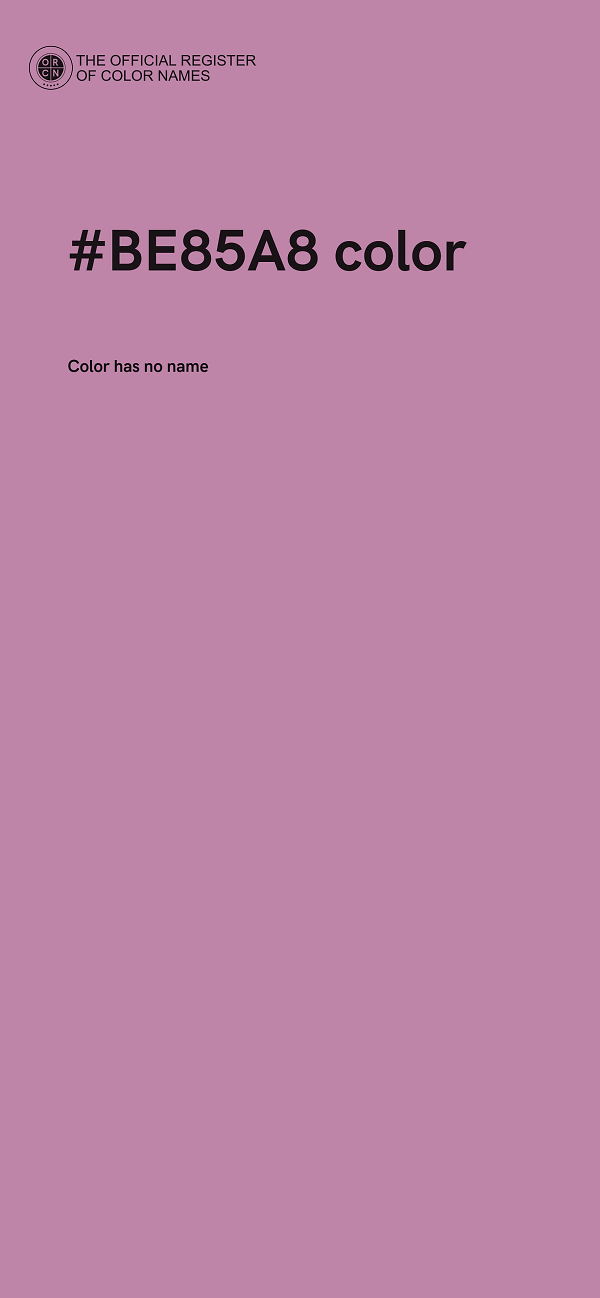 #BE85A8 color image