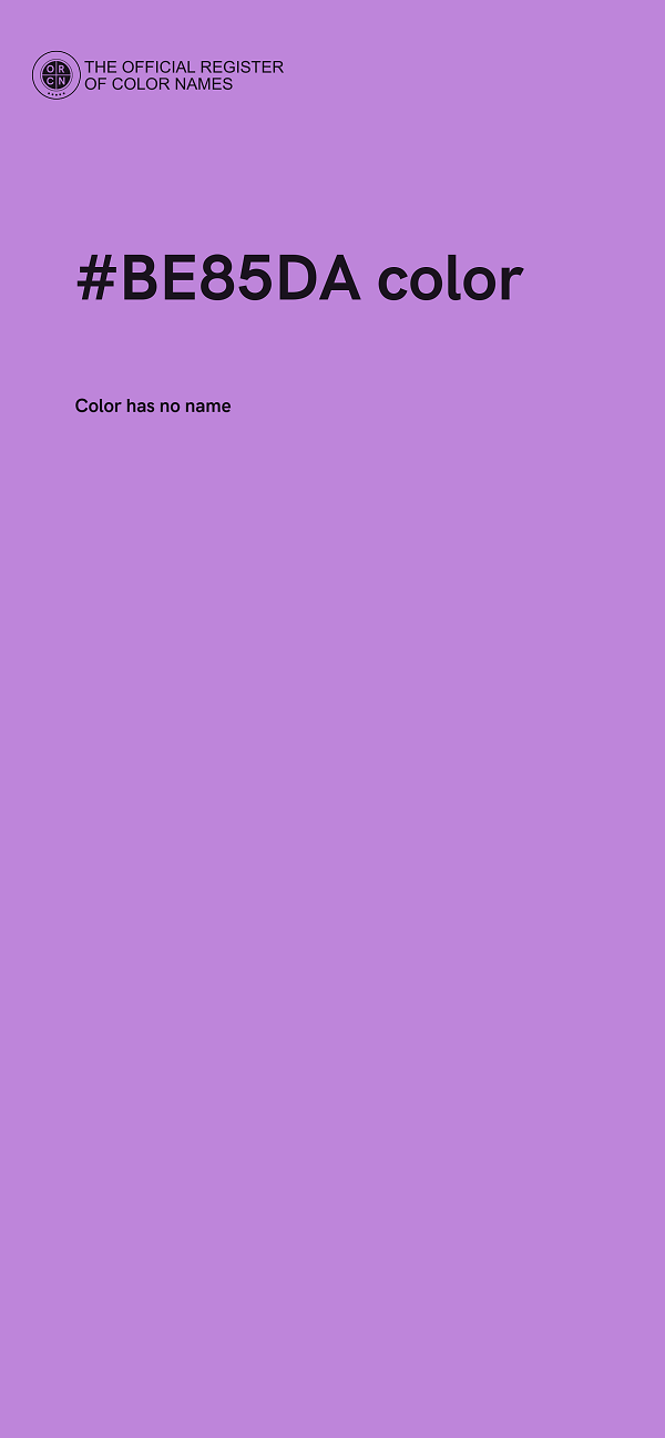 #BE85DA color image