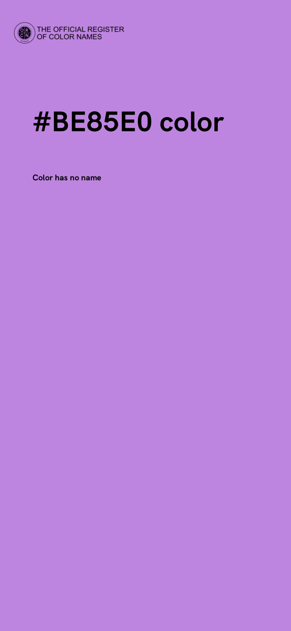 #BE85E0 color image