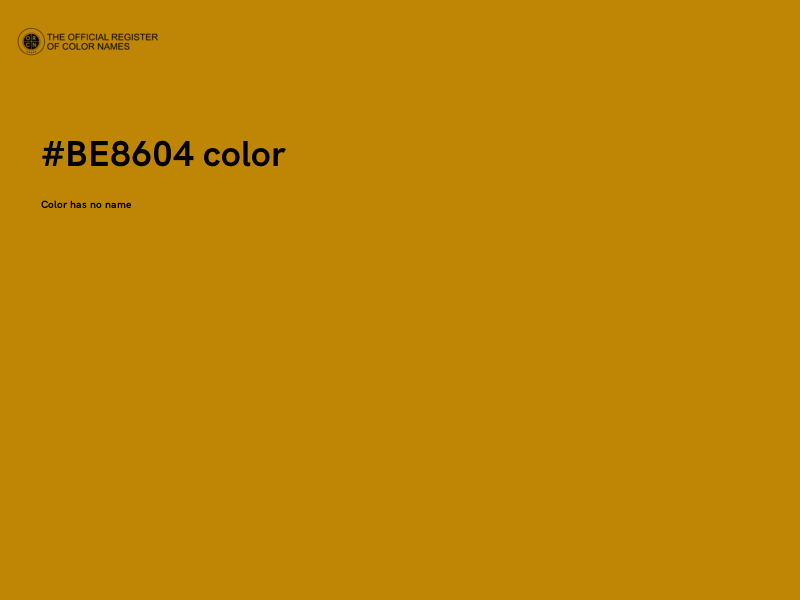 #BE8604 color image