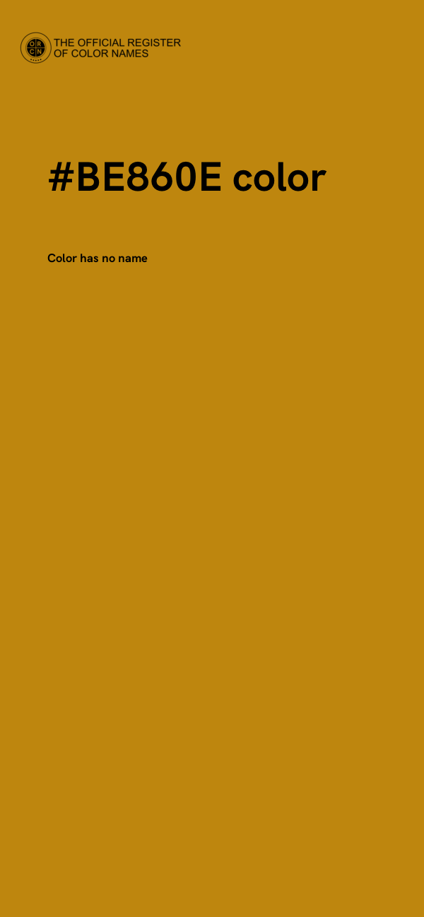 #BE860E color image