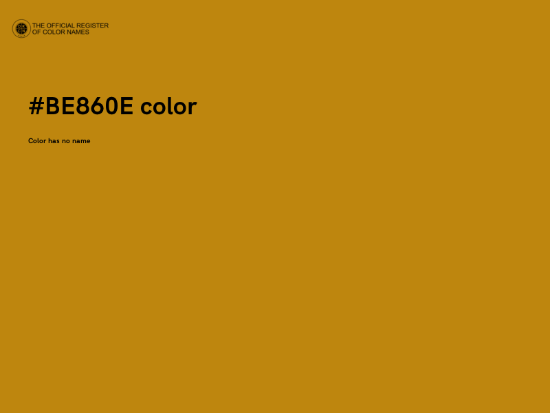 #BE860E color image