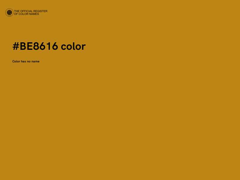 #BE8616 color image