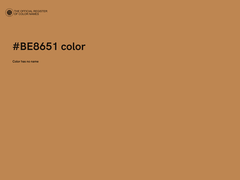 #BE8651 color image