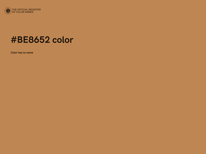 #BE8652 color image