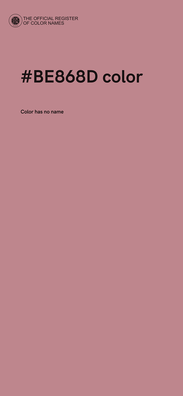 #BE868D color image