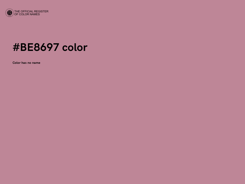 #BE8697 color image