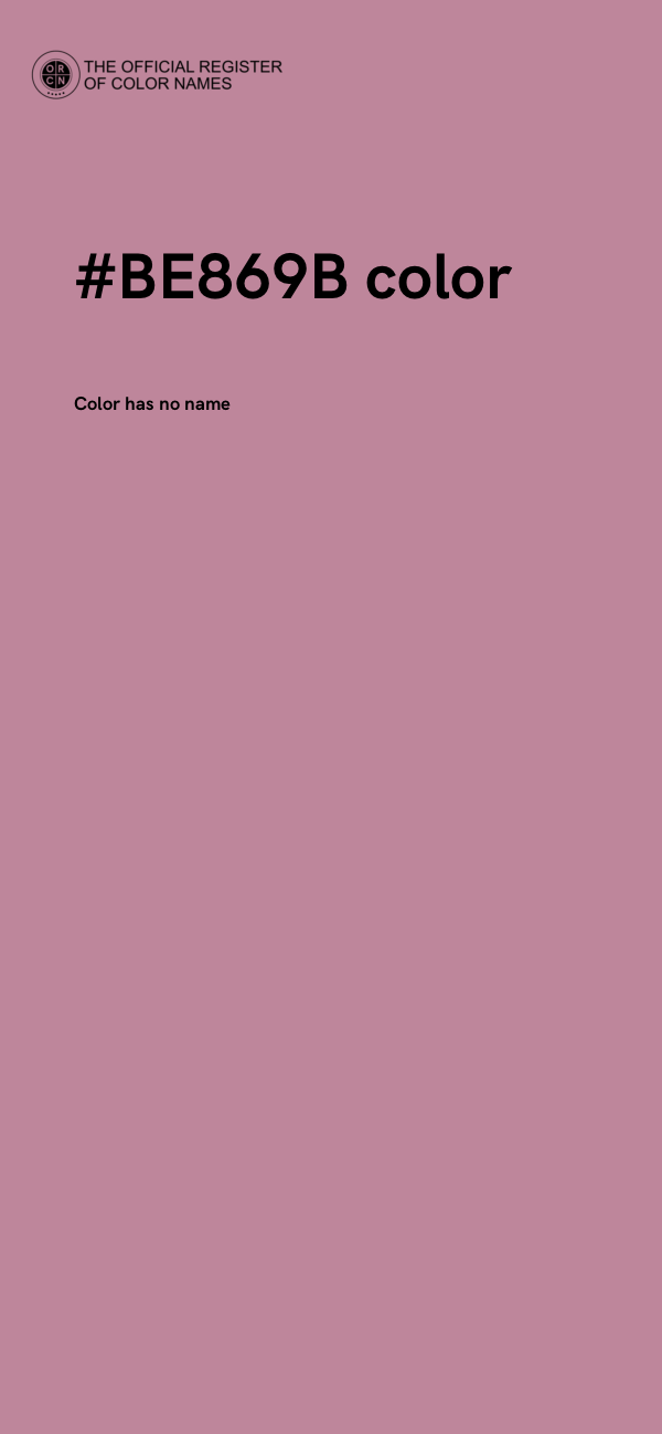 #BE869B color image