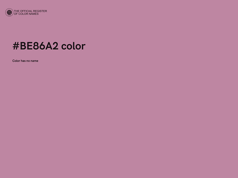#BE86A2 color image