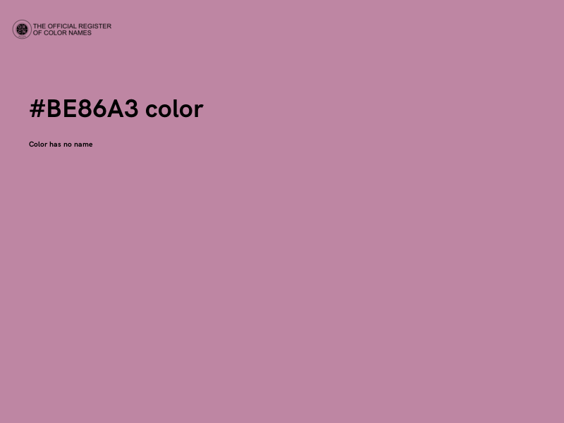 #BE86A3 color image