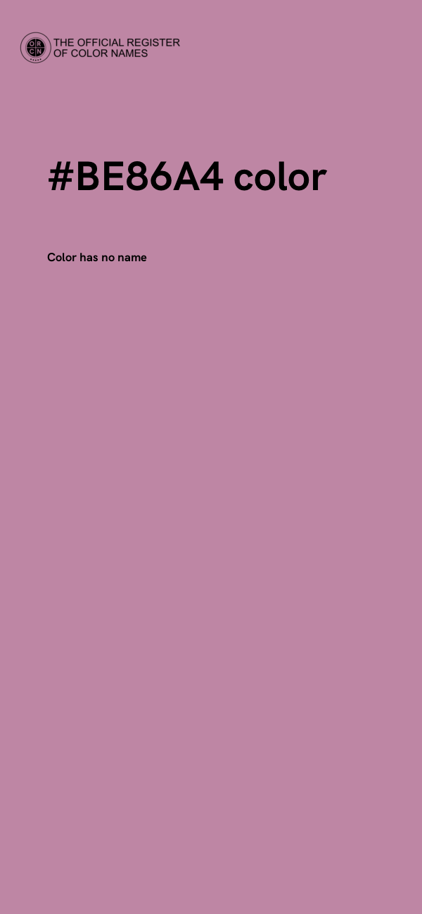 #BE86A4 color image