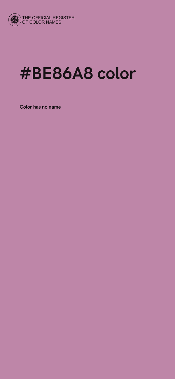 #BE86A8 color image