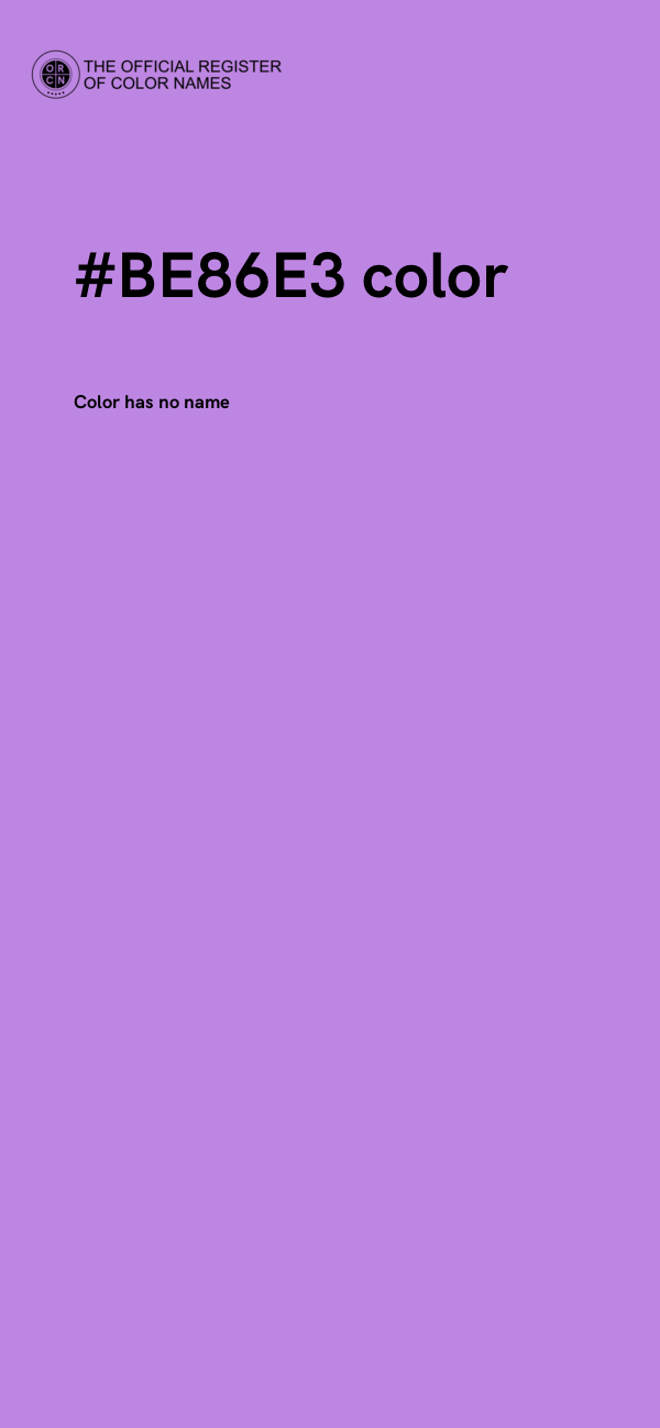 #BE86E3 color image