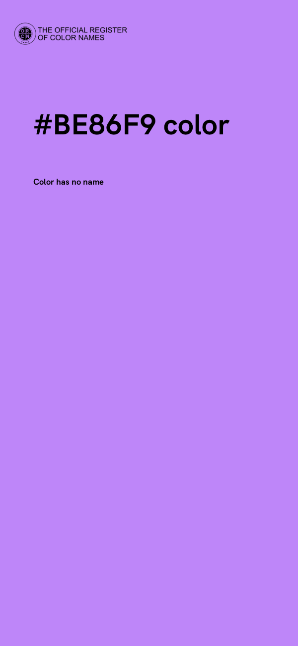 #BE86F9 color image