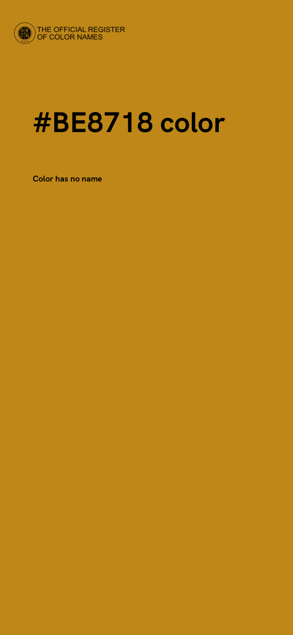 #BE8718 color image