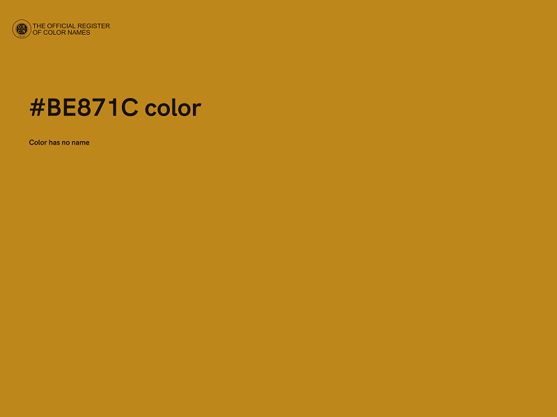 #BE871C color image